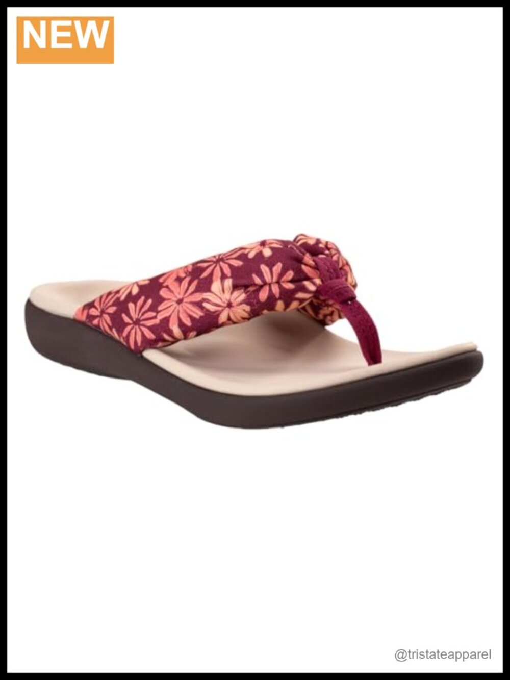 Revitalign Tahiti Orthotic Flip Flop Sandal Puff Detailing Toepost